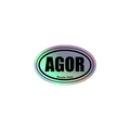 Sailor Bob Sticker Products, Holographic sticker showing Navy Related Deeign with iridescent effect