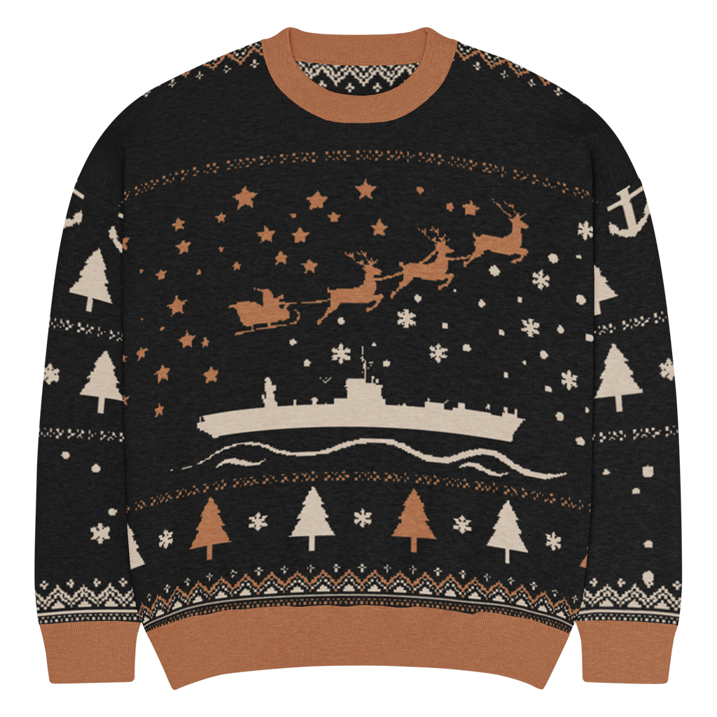 Sailor Bob Ugly Sweater Products, Having A Kniited Navy Inspired Christmas Ugly Sweater Design