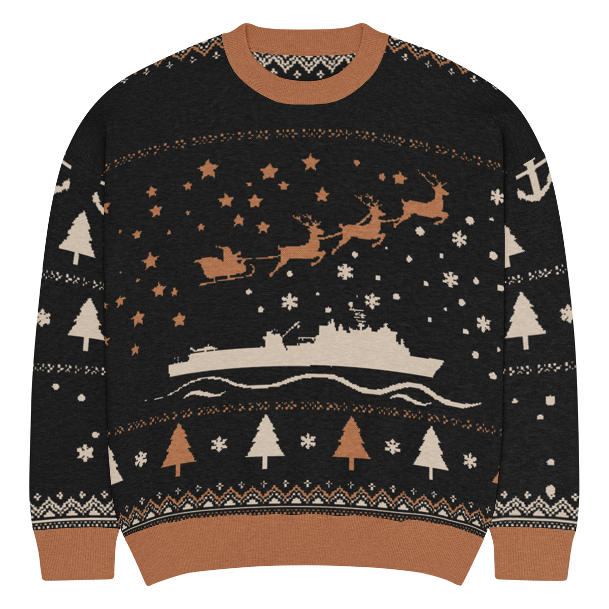 Sailor Bob Ugly Sweater Products, Having A Kniited Navy Inspired Christmas Ugly Sweater Design