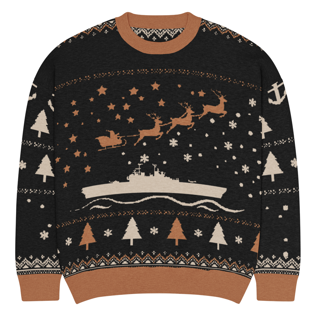 Sailor Bob Ugly Sweater Products, Having A Kniited Navy Inspired Christmas Ugly Sweater Design