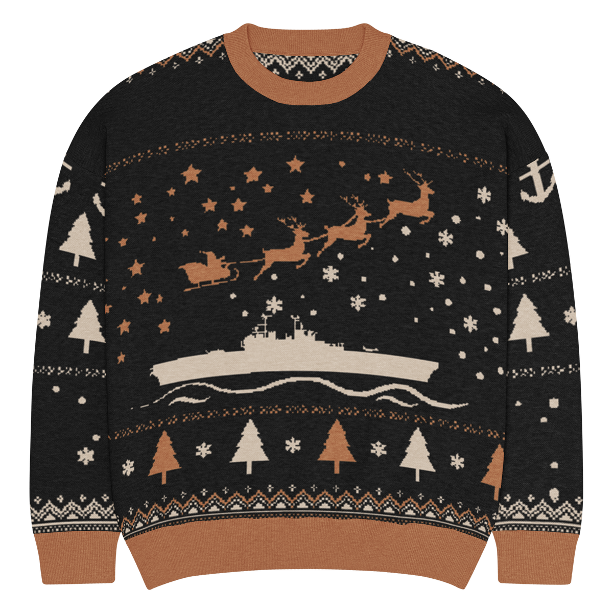 Sailor Bob Ugly Sweater Products, Having A Kniited Navy Inspired Christmas Ugly Sweater Design