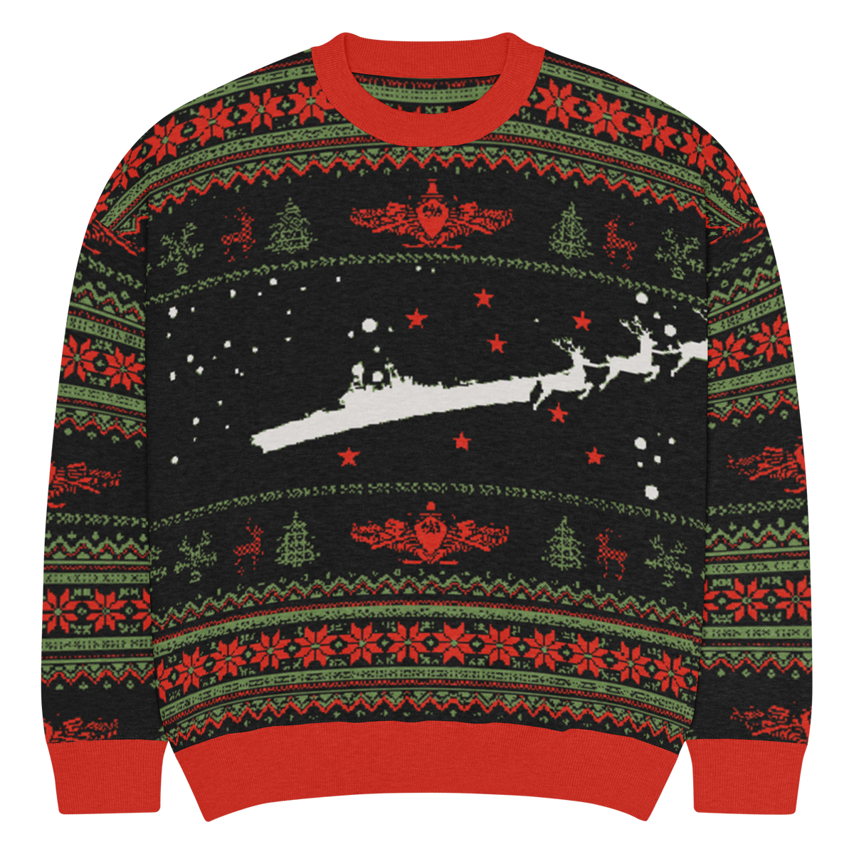Sailor Bob Ugly Sweater Products, Having A Kniited Navy Inspired Christmas Ugly Sweater Design